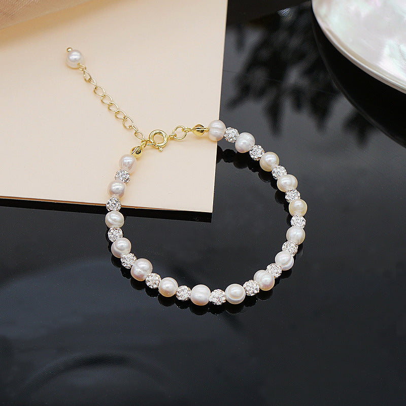 Wholesale Freshwater Pearl Crystal Bracelet